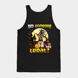 Grey Miniature Schnauzer Did Someone Say Treat Halloween Tank Top